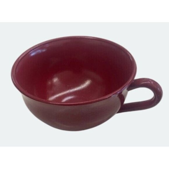 Vintage Hazel Atlas Red Ceramic Coffee Teacup Handle - Picture 1 of 3